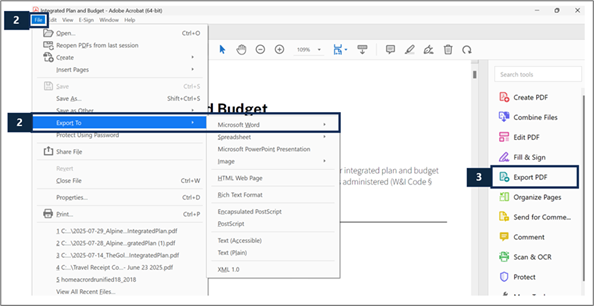 Duab ntawm yuav ua li cas rub tawm Cov Kev Npaj Ua Ke siv Adobe Acrobat​​ 