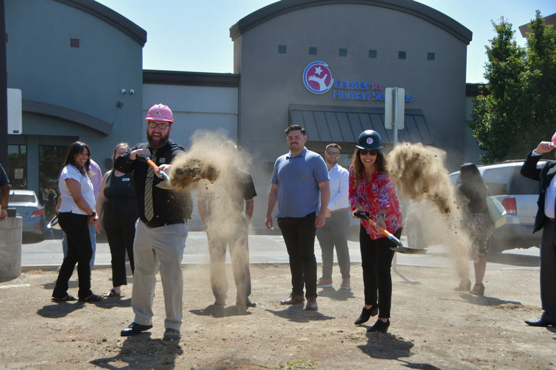 Groundbreaking led by Safe Passages CEO Josefina Alvarado Mena-center